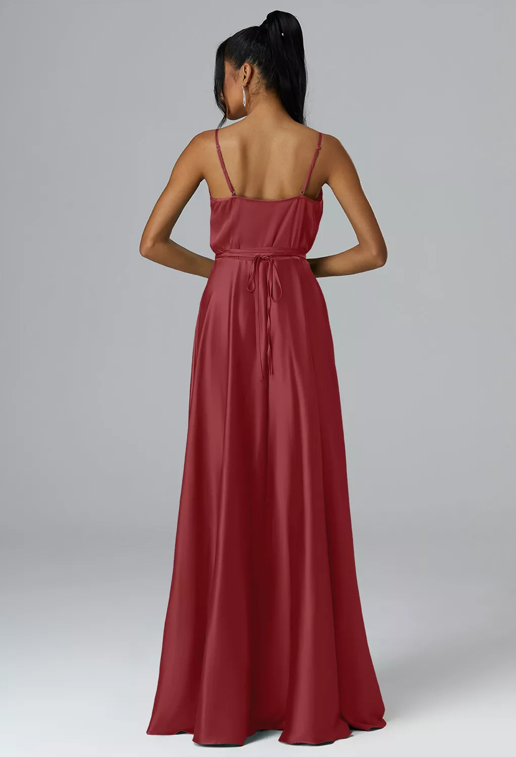 AW Sage Burgundy  Black Tie Wedding Guest Dresses